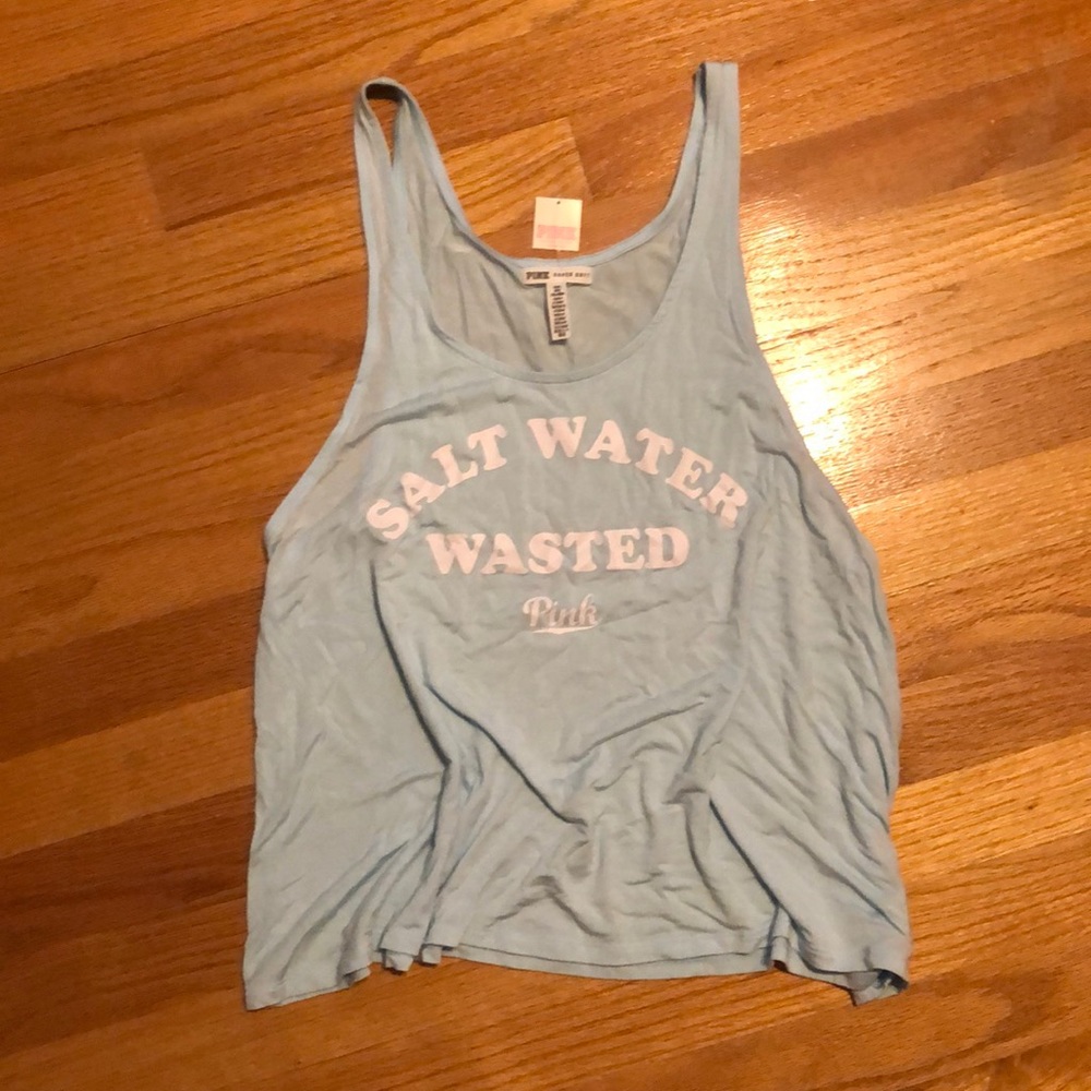 🌊 VS PINK “Salt Water Wasted” Tank NWT Size S 🌊